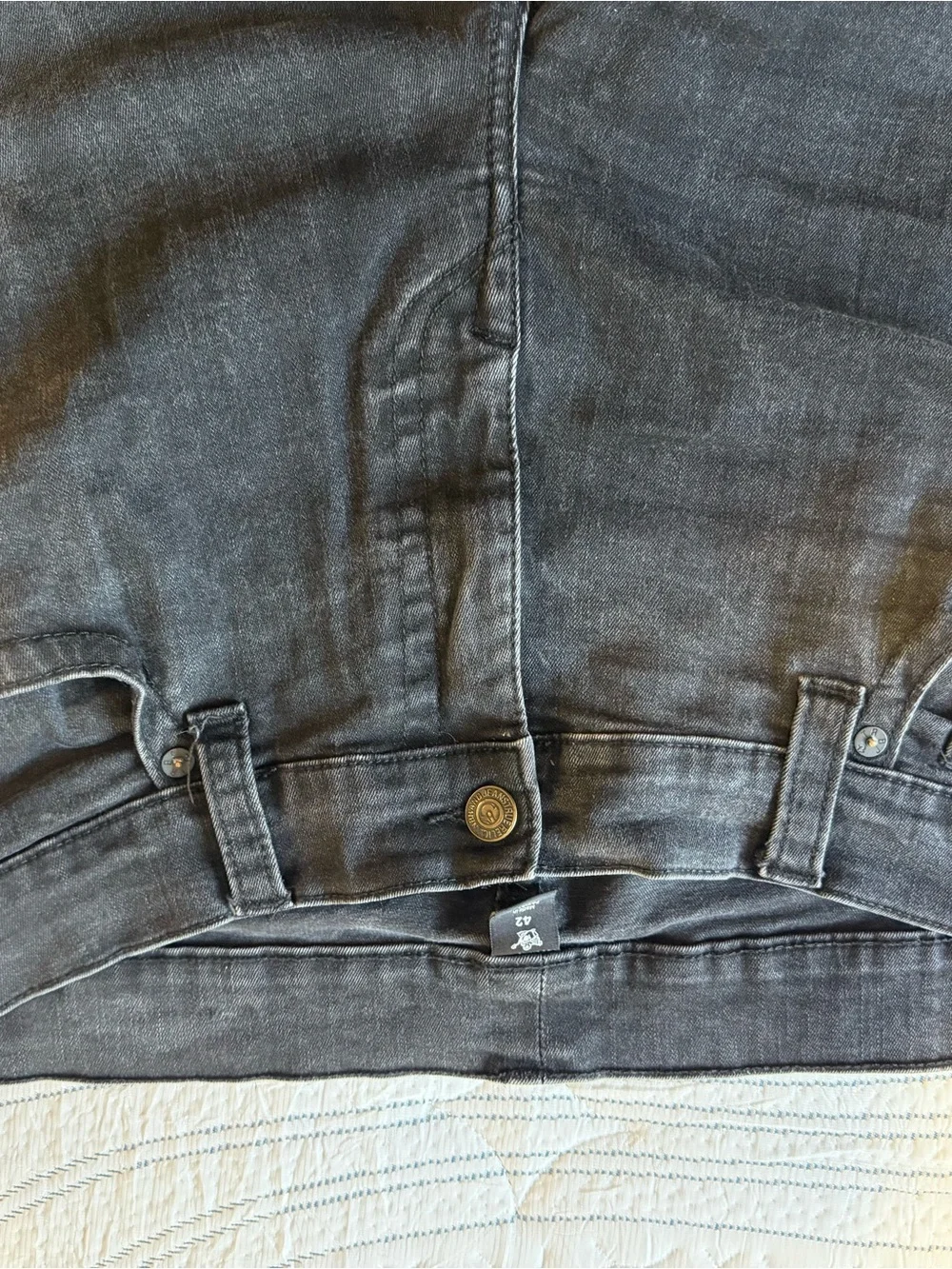 True Religion Men's Black Straight Jeans